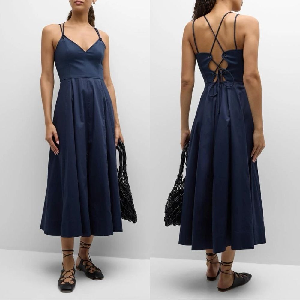 NEW LA LIGNE Evelyn Dress in Midnight dark blue - Picture 1 of 13